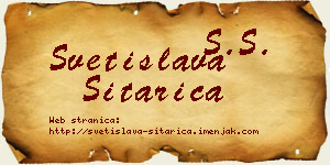 Svetislava Sitarica vizit kartica